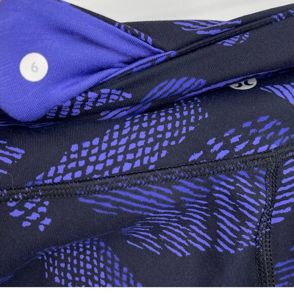 Lululemon Wunder Under Pant III Size 6 30" Warp Super Purple Black - Picture 6 of 9